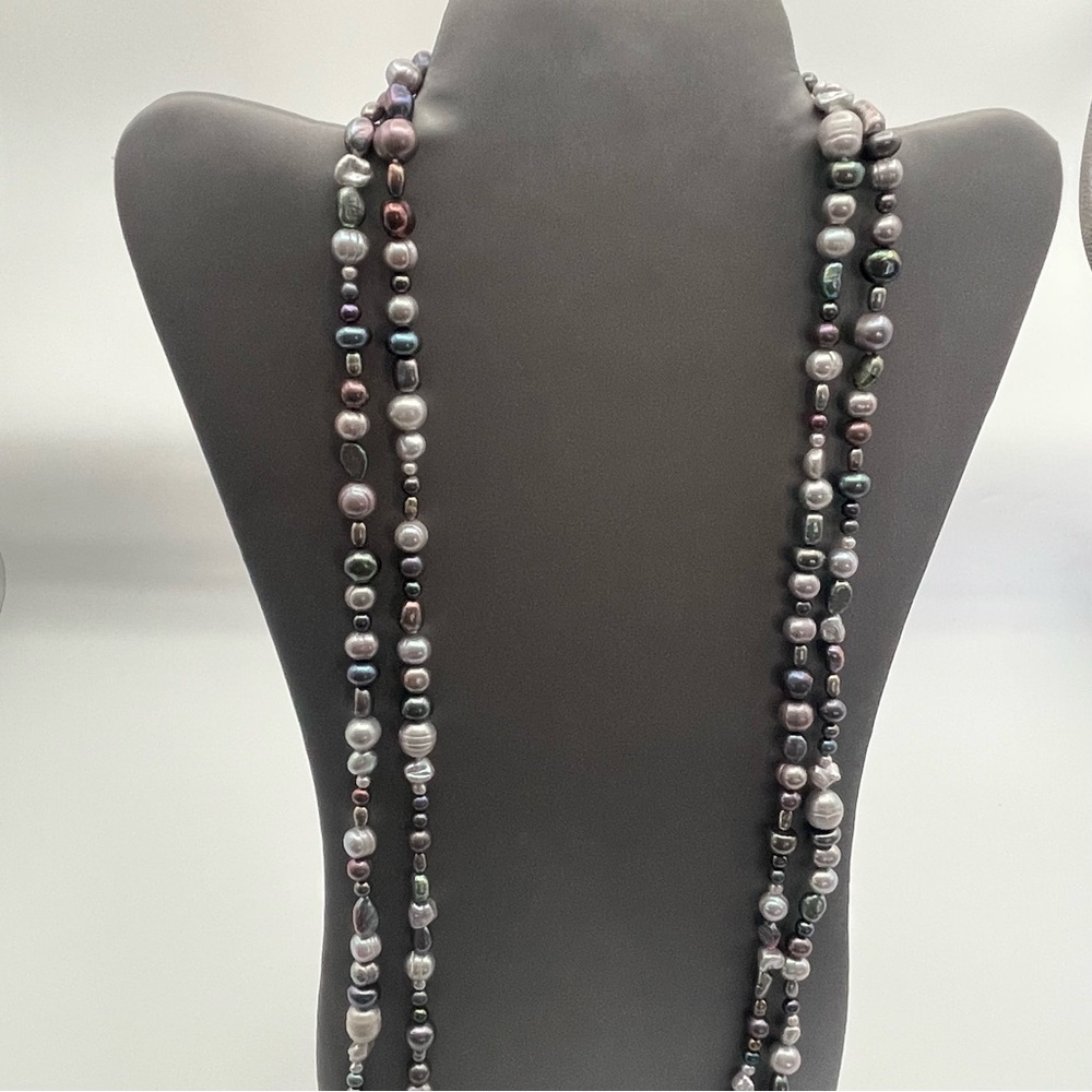 Single Strand Multicolor Pearl Necklace